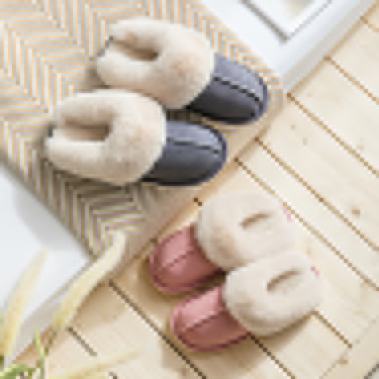 MIO Winter Soft Indoor Heels Ladies Shoes Women's Slippers Home Couple Flat Warm Plush Shoes New Fashion Faux Fur Warm Slipper