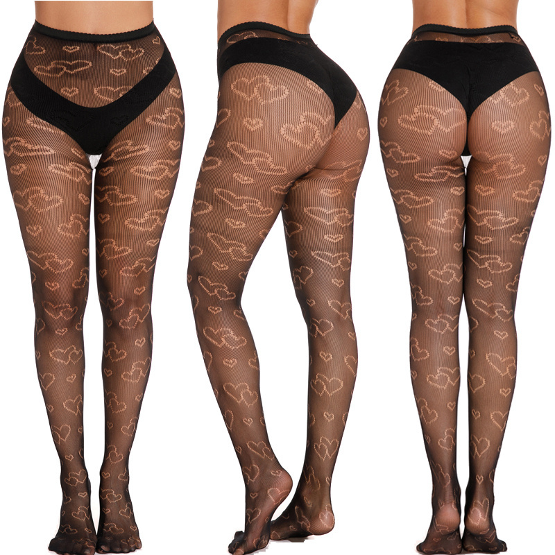 Hot Sale Media Transparent Lingerie Sensual Teen Seamless Pantyhose Sexy Womens Designer Black Silk Fish Net Stocking