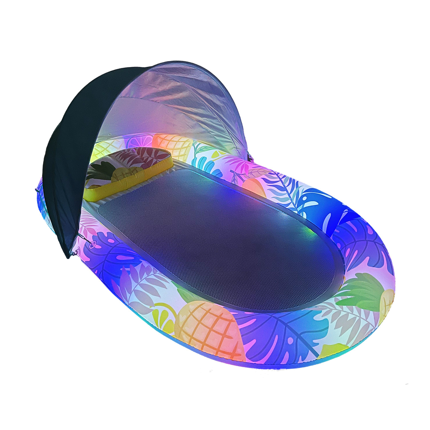 Night LED Luminous Inflatable Water Hammock Floating Lounge Chair For Water Enjoying