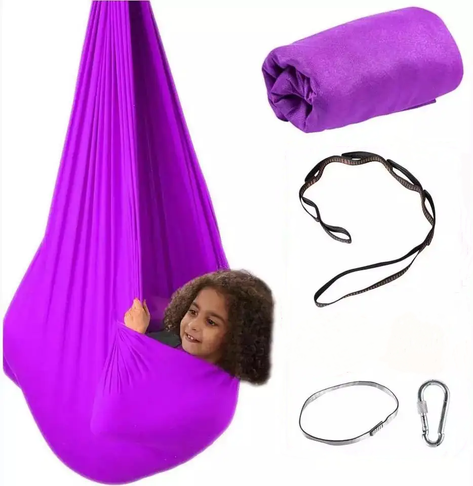 280*150cm  Indoor Physical Sensory Swing hardware included Kids hanging hammock chair