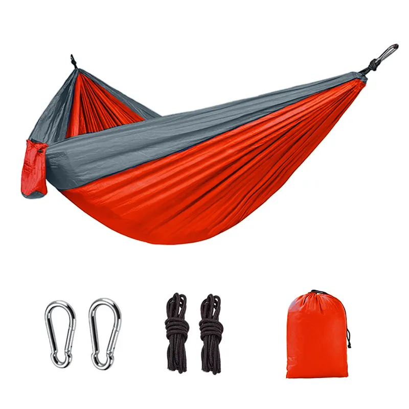 Factory Wholesale Camping Hammock With Ropes - Double Single Tree Hamock Outdoor Indoor 2 Person