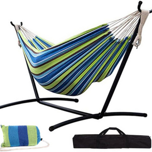 MINGCHAN Hammock with Detachable Stand Includes Portable Carrying Bag Loadable for Backyard, Camping, Patio,450 lb Capacity