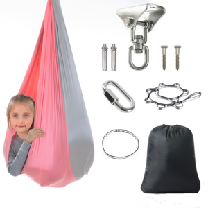 Fast Deliver Outdoor Indoor Patio Hanging Portable Folding Kids Children Double Therapy Sensory Aerial Yoga Hammock Swing