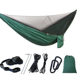 Low moq lightweight camping hammock mosquito net, outdoor travelling camping hammock with net