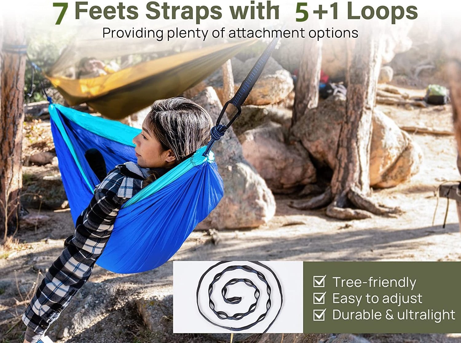 Camping Gear 2 Person Hammock For Backpacking