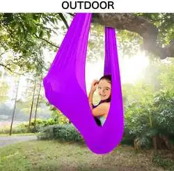 Wholesale 280*150cm  Indoor Kids Hammocks 100% Nylon Fabric Children's Yoga Hammock Swing With Ceilling Mounts