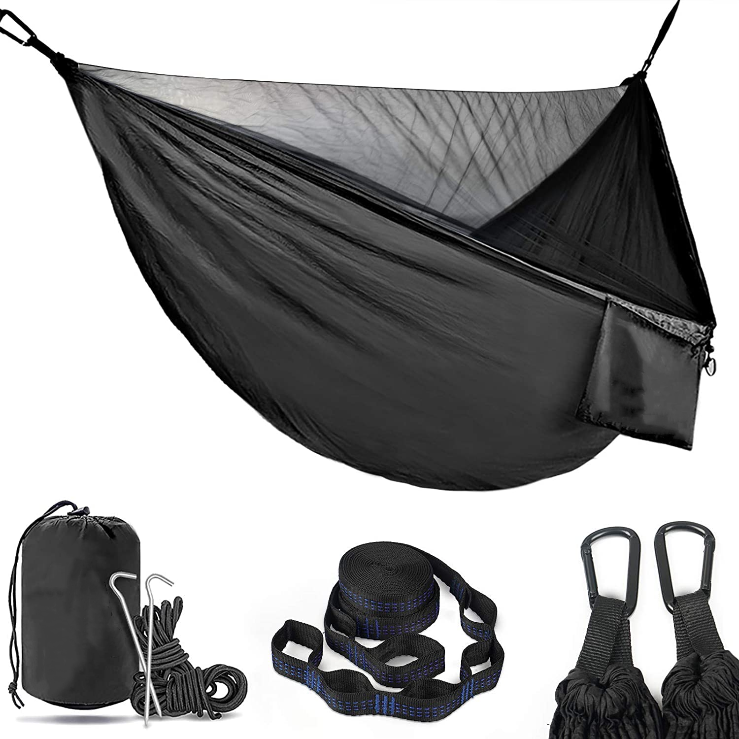 Low moq lightweight camping hammock mosquito net, outdoor travelling camping hammock with net