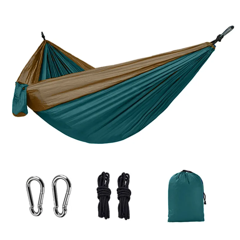 Factory Wholesale Camping Hammock With Ropes - Double Single Tree Hamock Outdoor Indoor 2 Person