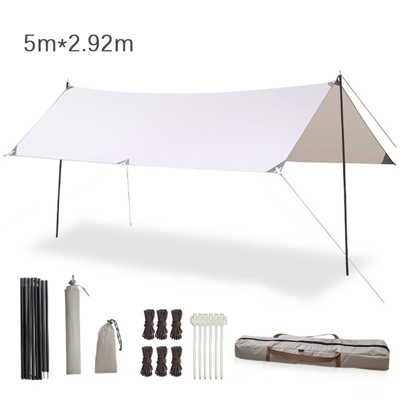 Manufacture 500*292cm Hammock Rain Fly Waterproof and Lightweight Tent Tarp for Camping Backpacking Hiking