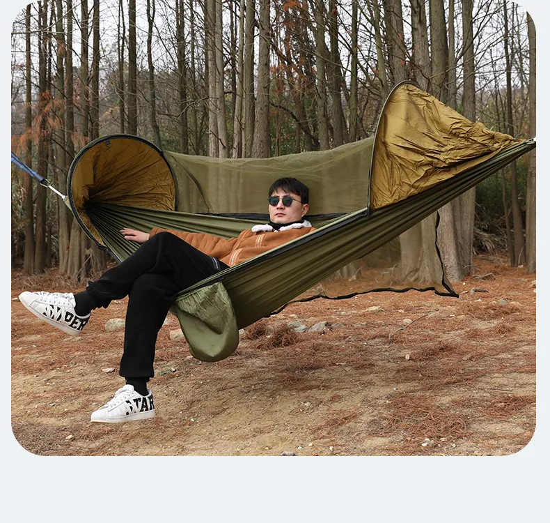 MINGCHAN 280*140cm Big Size Camping Hammock With Mosquito Net Can Be Removable