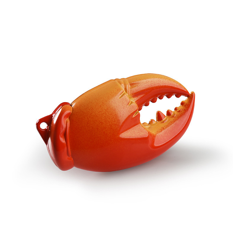 New crab tongs shaped inflatable creative lighter convenient small hand piece to play with open flame lighter