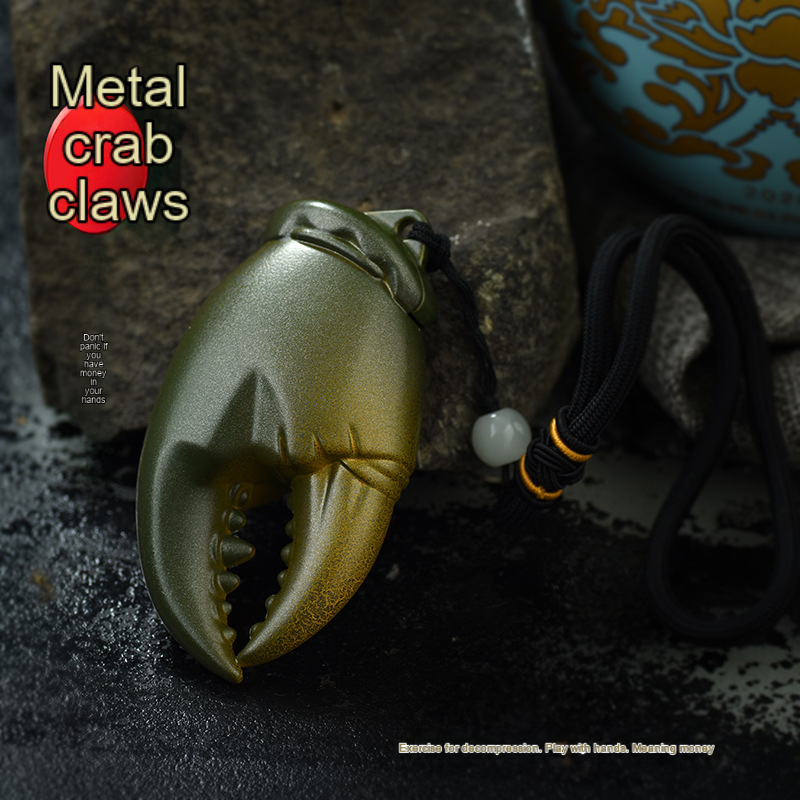 New crab tongs shaped inflatable creative lighter convenient small hand piece to play with open flame lighter