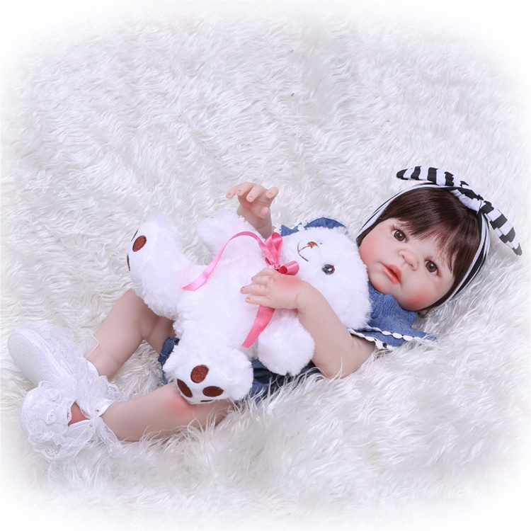 NPK 22inch Brands 56cm full Silicone Reborn Dolls Lifestyle Bjd Princess Doll Reborn Toys For Girls Bebes Reborn