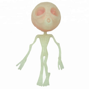 2018 hot Funny Gadget Squishy Anti Stress Squeeze toy noctilucence Luminous Alien Reliever Toys Gift For Kid Adults Spoof Toys