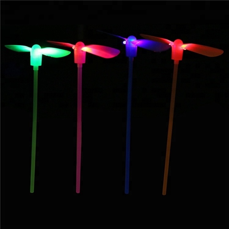 New Novelty Gag LED Luminous Flying Light Up Toys Flashing Bamboo Dragonfly Electronic Cheap Kids Gift Party decoration toys