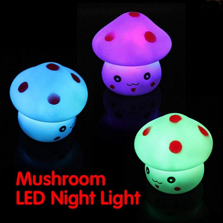 Hot Sale LED mushroom Night Light Home Bedroom Desktop LED Night Light Decoration Bedside Lamp toys