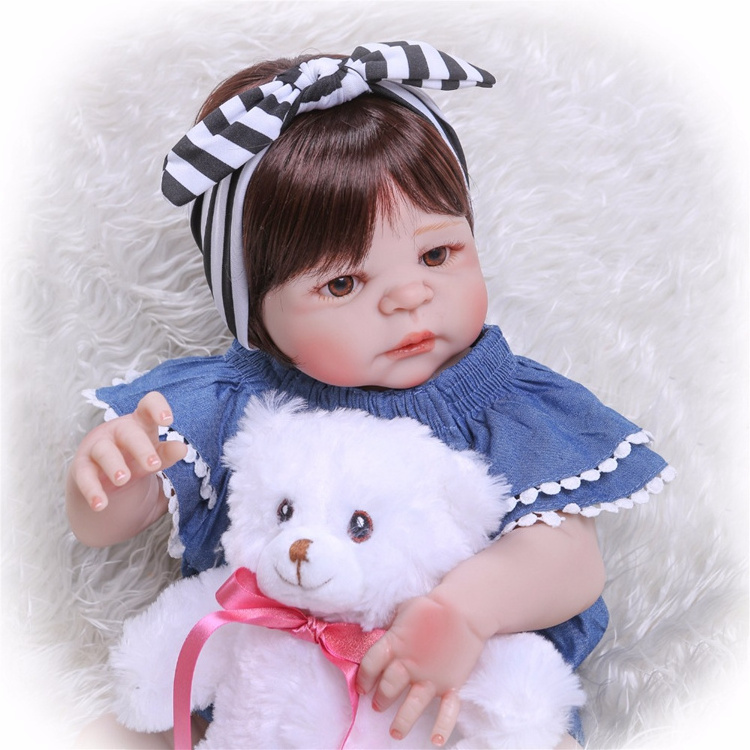 NPK 22inch Brands 56cm full Silicone Reborn Dolls Lifestyle Bjd Princess Doll Reborn Toys For Girls Bebes Reborn