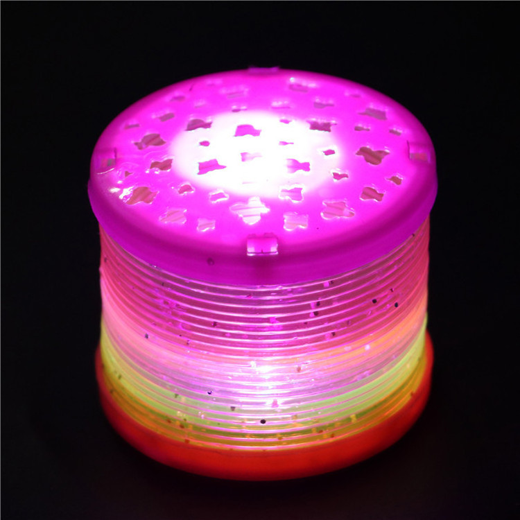 2018 hot sale New Luminous Rainbow Circle Toy LED Flash Rainbow Ring Plastic Gift For Child LED Colorful Flashing Toys wholesale