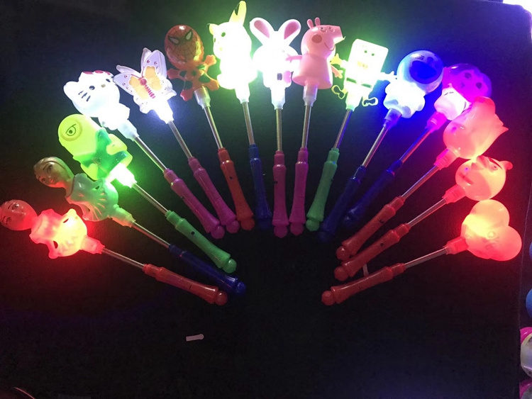 2018 New carton stick mixed LED Flashing Fairy Wands Girl Princess Glowing Magic Wand Sticks Birthday Toys Glow Party Supplies