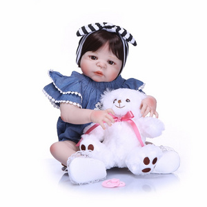 NPK 22inch Brands 56cm full Silicone Reborn Dolls Lifestyle Bjd Princess Doll Reborn Toys For Girls Bebes Reborn