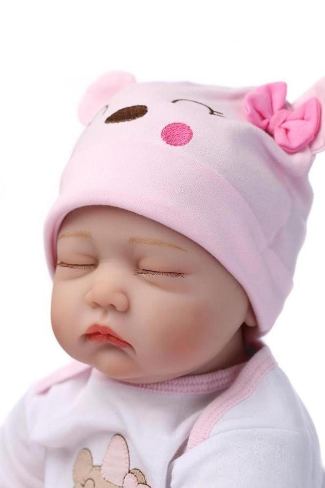 NPK 18inch 43cm soft Silicone doll reborn dolls lifelike realista bonecas Fashion plamates holiday gift sleeping baby