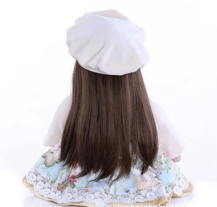 hot sale big 60cm 6-9Month size Reborn toddler girl doll Baby Doll Toys reborn with Long hair Realistic Baby Dolls 100% Handmade