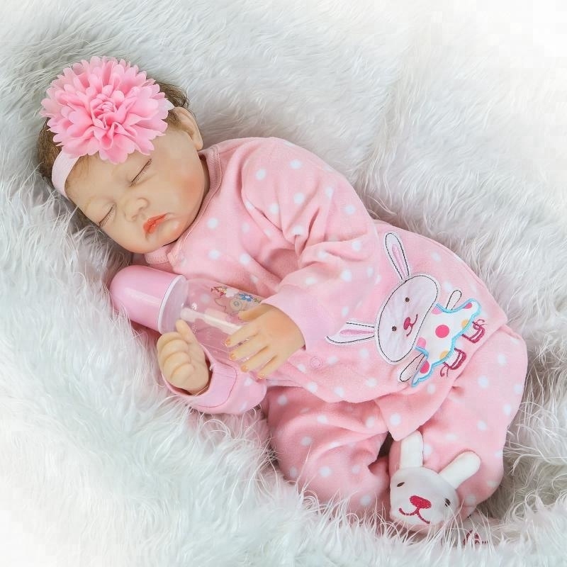 NPK Newborn Reborn Baby Dolls Silicone Cute Soft Babies Doll For Girls Princess Kid Fashion Bebe Reborn Dolls 55cm baby toys