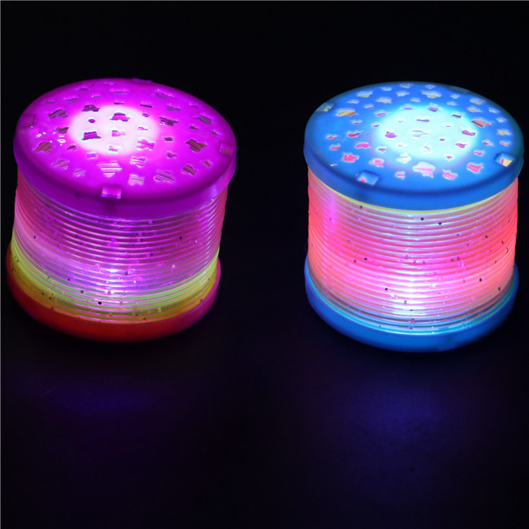 2018 hot sale New Luminous Rainbow Circle Toy LED Flash Rainbow Ring Plastic Gift For Child LED Colorful Flashing Toys wholesale