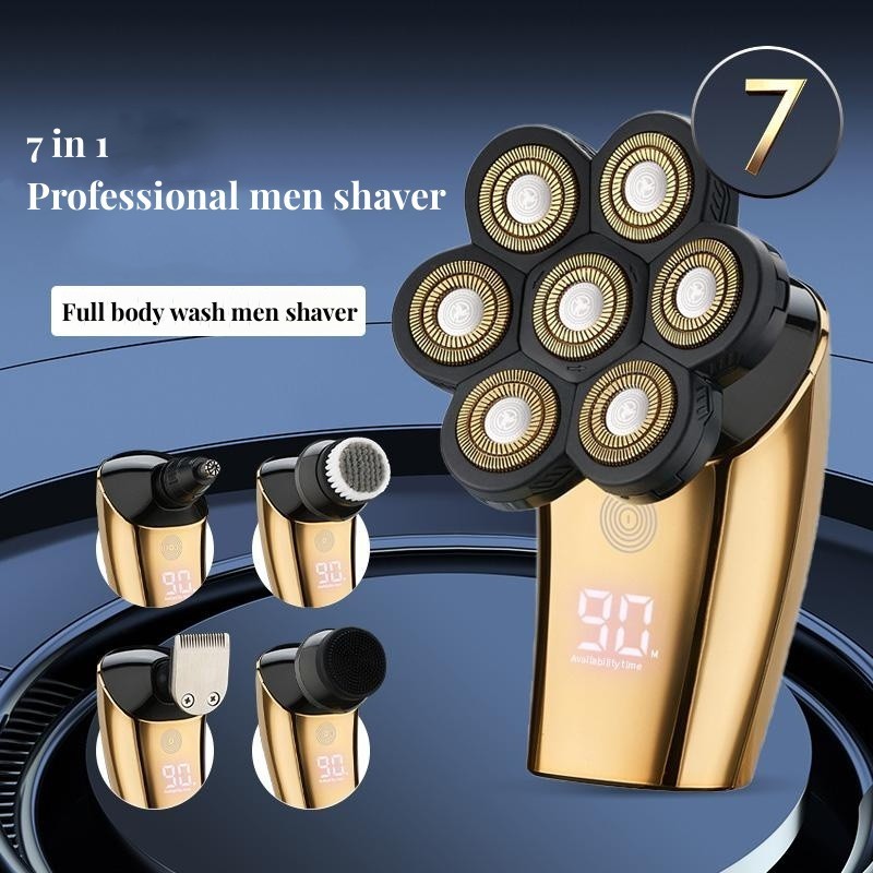 7D Multi Floating Men Shaver Waterproof Razor Hair Cut Foil Head Beard Shaving Electric Shaver For Male