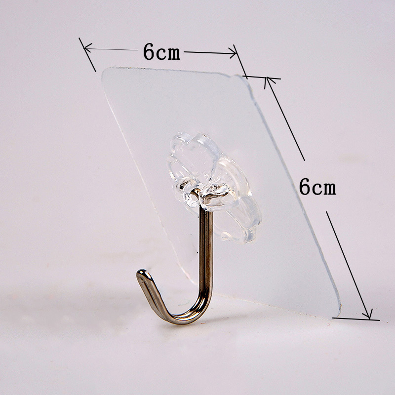 Mingtuo Factory's popular high-quality plastic home wall stainless steel transparent strong load-bearing hook