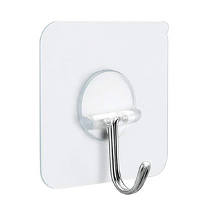 Mingtuo Factory Transparent Hook Wall Hanging Self adhesive Towel Hook Bathroom Kitchen Waterproof Seamless Circular Hook