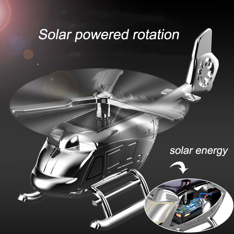 creative alloy solar energy car vehicle helicopter air fresher aromatherapy