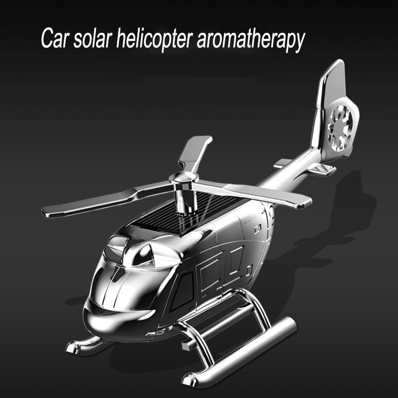 creative alloy solar energy car vehicle helicopter air fresher aromatherapy