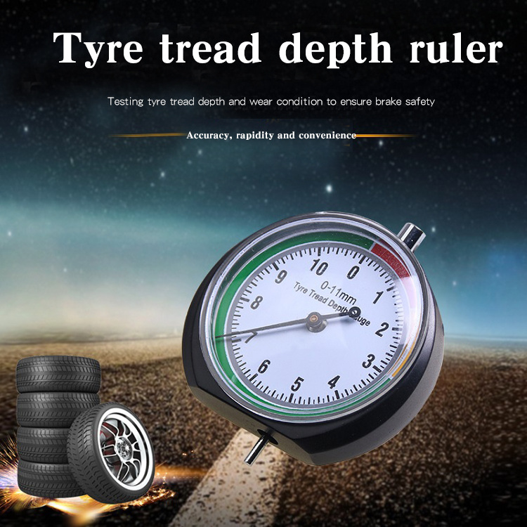 New Pointer tread ruler Tire Tread Depth Gauge Meter For Car Automobile tire pattern gauge