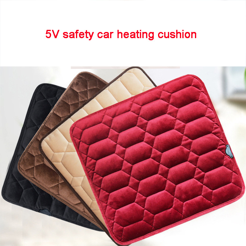 Universal portable car home office USB heated heating seat cover pad mat cushion