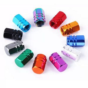 Tire valve cap aluminum alloy anodized colorful  universal stem cover,valve stem cap