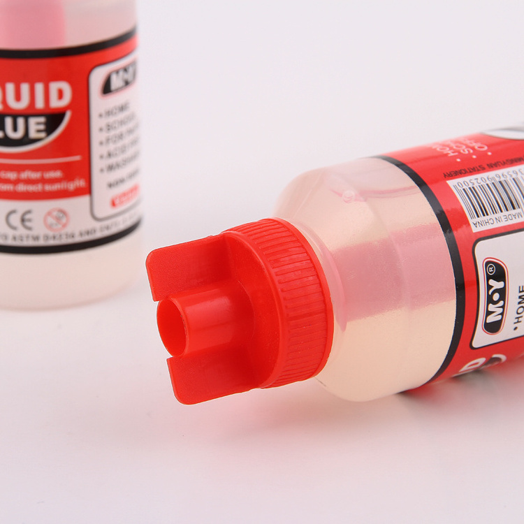 Washable and clear stationery liquid glue with brush