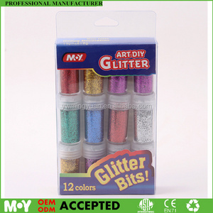 Fashion box package various color and shapes wholesale bulk glitter for cosmetic glitter powder glitter dust