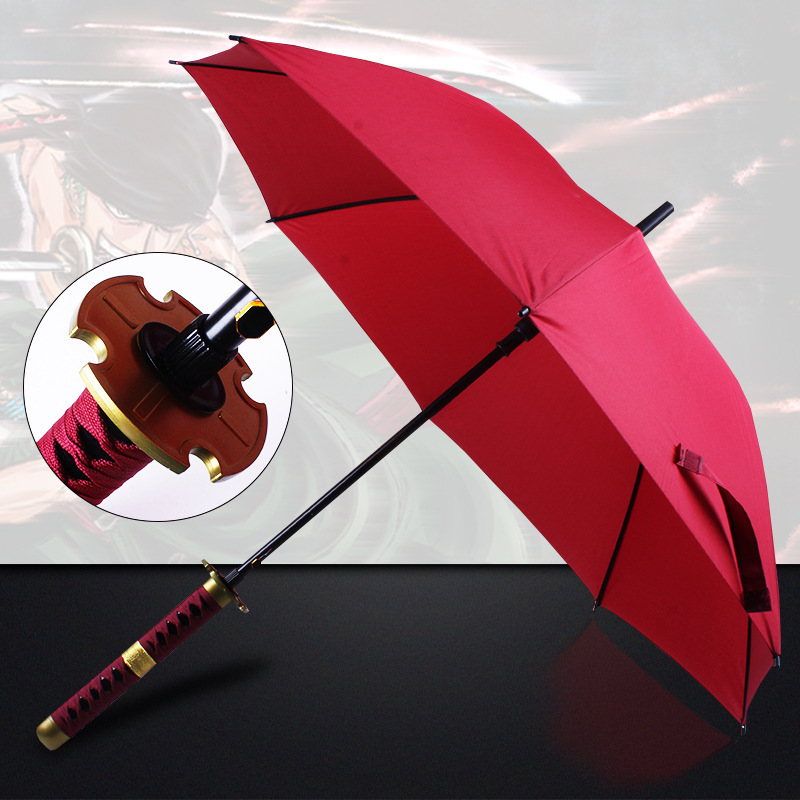 Long Handle Japanese Anime Umbrella Sword Novelty Demon Slayer Samurai Paraguas Sun Rain Cartoon Katana Cosplay Umbrella