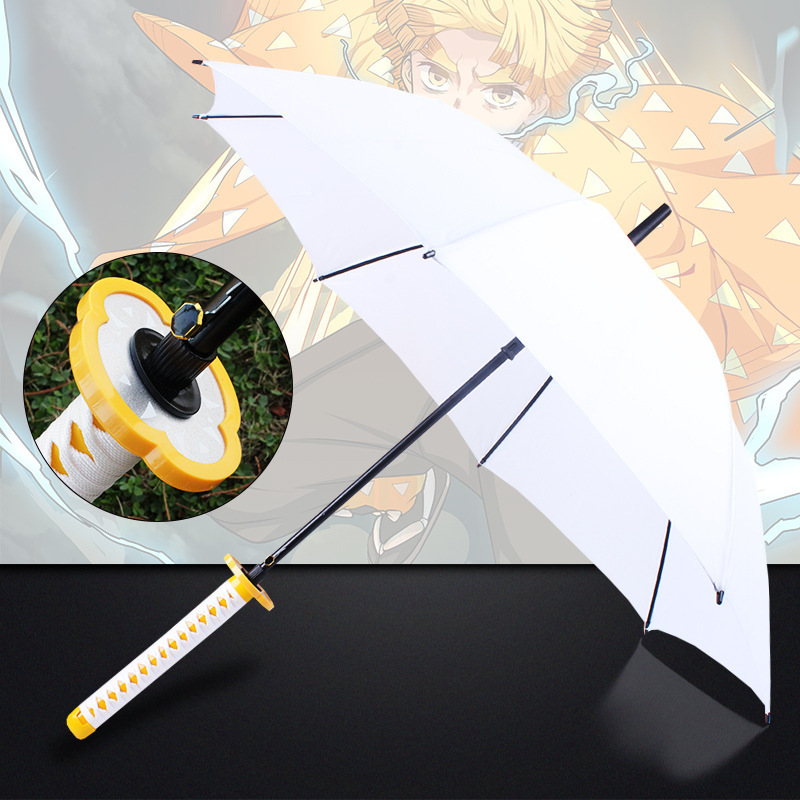 Long Handle Japanese Anime Umbrella Sword Novelty Demon Slayer Samurai Paraguas Sun Rain Cartoon Katana Cosplay Umbrella