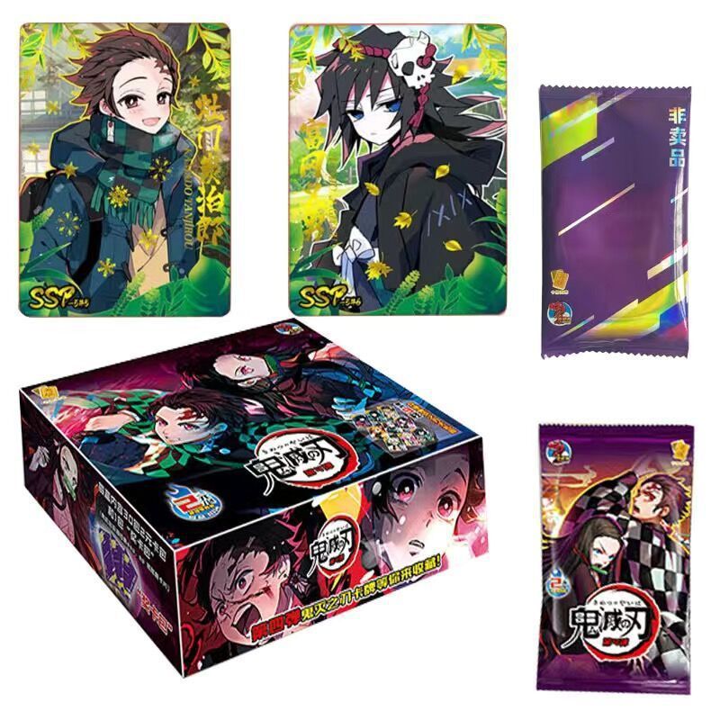 Japanese Anime Product Demon Slayer Cards Box Table Games Charitsmas Gift TCG Letters Kimetsu no Yaiba Trading Cards