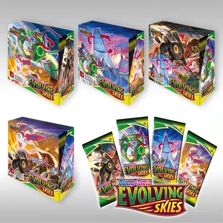 Hot Sale Anime Product 360pcs English Pokemoned Card Trade Game EVO SUN MOON Collection Play Crate Pokemoned Cards Booster Box