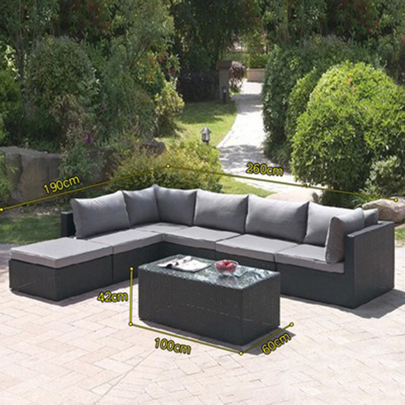 Nordic Modern Elegant Courtyard Lounge Outdoor Rattan Patio Furniture Combination Garden Sofas Set