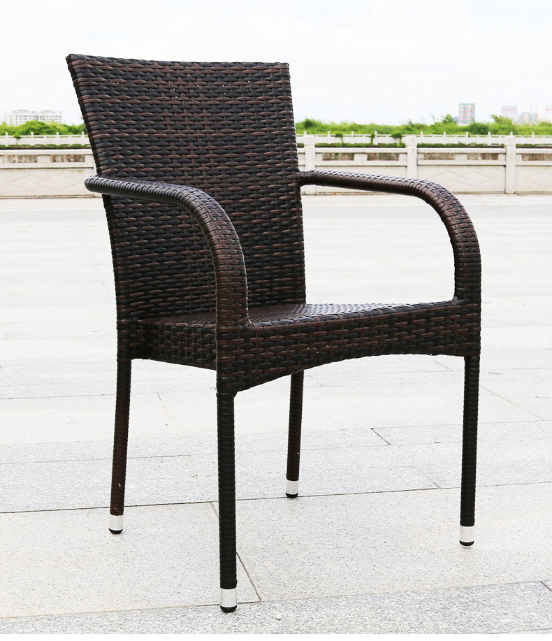 Outdoor Single Rattan Chair Outdoor Patio Balcony Terrace Outside Waterproof Sunscreen Rattan Chair