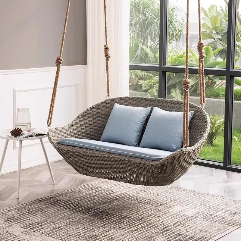 Factory Direct Balcony Hanging Basket Indoor Swing Home Lounge Chair Lazy Sofa Rattan Hammock Outdoor Cradle Chair