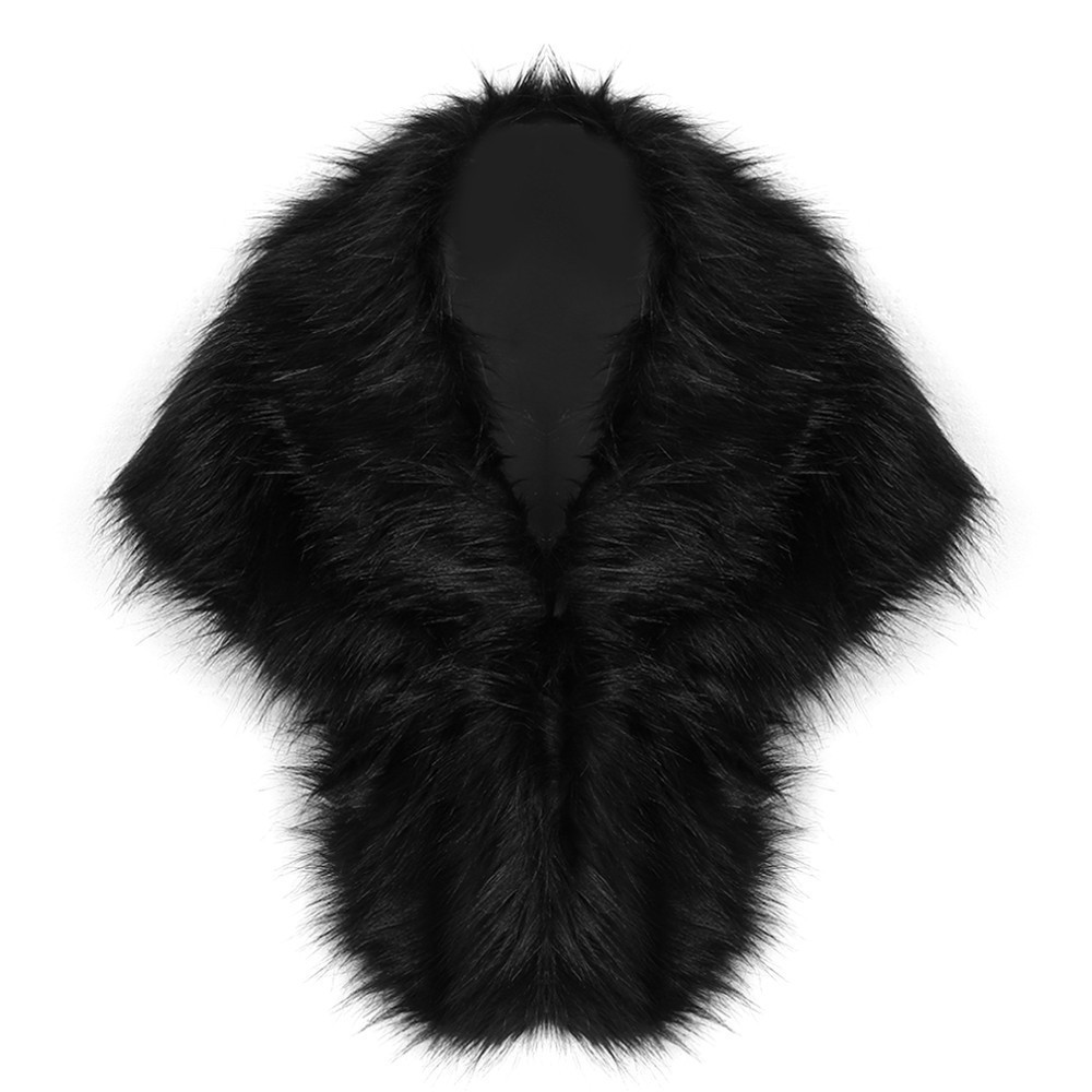 Hot Fashion Fur Collar Faux Fox Fur Big Tippet Evening Party Cape And High-end Fluffy Fur Scarf