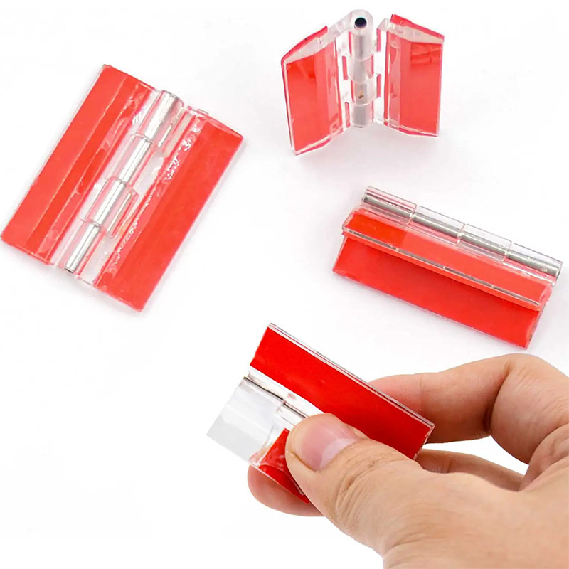 Self-Adhesive Clear Acrylic Hinge Transparent Plastic Acrylic Continuous Piano Hinge for DIY Transparent Box Display Stand