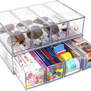 Custom Clear Acrylic Desk & Drawer Organizer Pencil Organizer for Desk & Drawer Storage Pen Marker Painting Display Rack