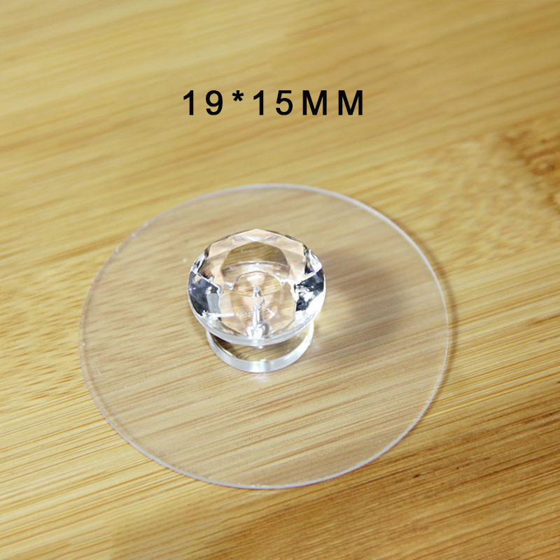 Kitchen Furniture Crystal Diamond Cabinet Handle Small Transparent Acrylic Drawer Knobs Crystal Self adhesive Knobs Handle