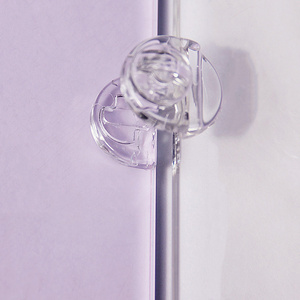 Transparent Mini Acrylic Lock and Latches Small Hinge Lock Spin Clear Acrylic Hasp Lock For Box